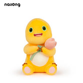Logell NAILONG Dragon Stuffed Toy – 13.8"/17.7" Cute Plush with Heart or Flowers -Birthday Gift